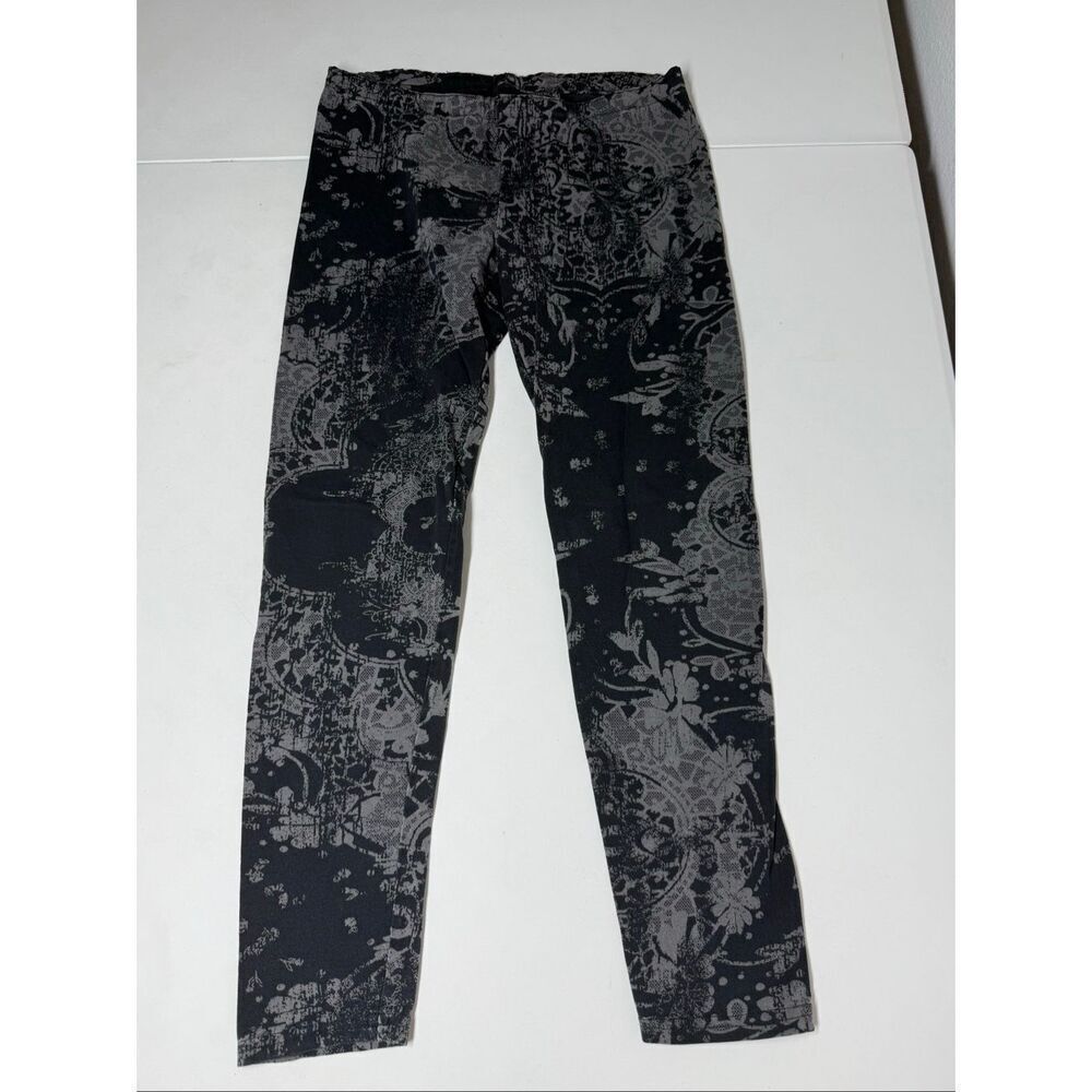 Decree Women’s Cotton Leggings Black Gray Size M 22,5” Inseam See Description